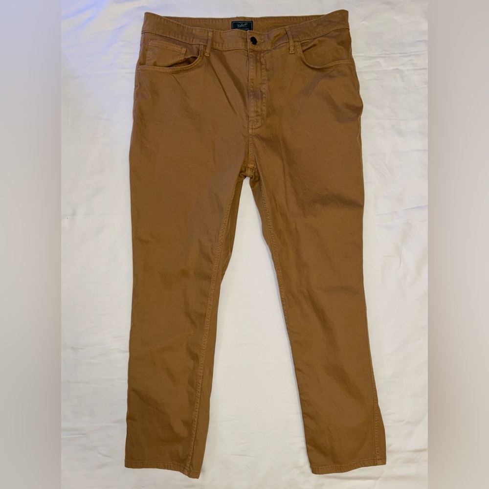 Woolrich Men’s Green Label Tan Pants 36x30 Stretch Cotton Twill Casual Wear